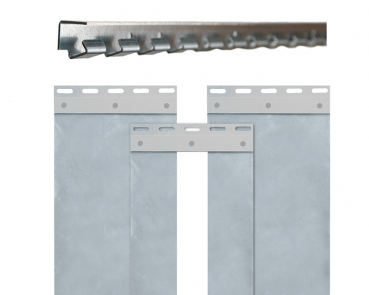 PVC Stallvorhang vormontiert in transparent